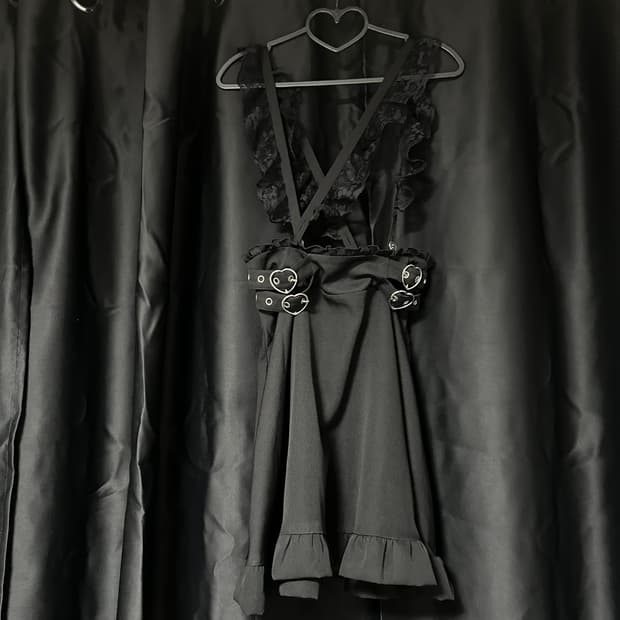 Mars 마즈 서스펜더 하트버클 스커트 양지뢰 고스로리 갸루 