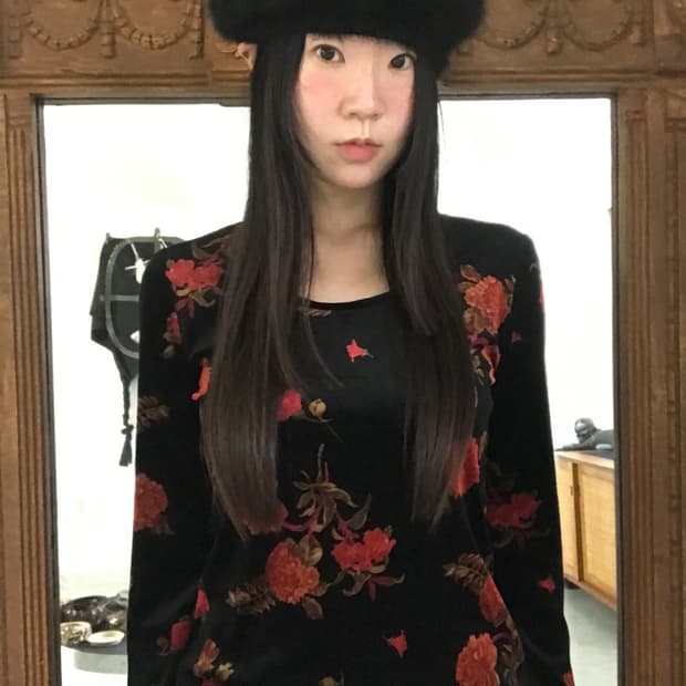 vintage angora beret hat