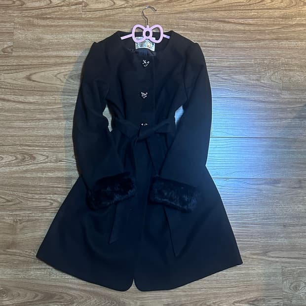 빈티지 로디스포토 블랙 퍼 코트 히메갸루 로걀 라떼 오네갸루 히메카지