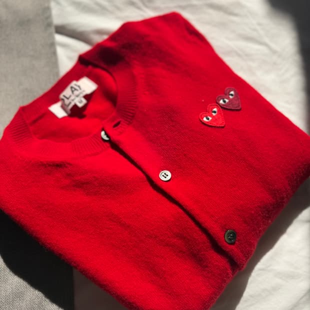 여자) 꼼데가르송 더블와펜 가디건 M