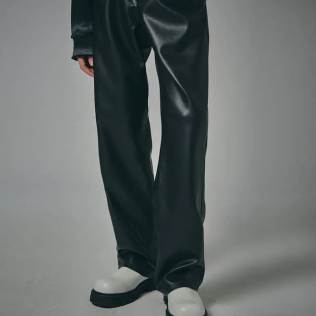 스페로네 레더 가죽 팬츠-블랙