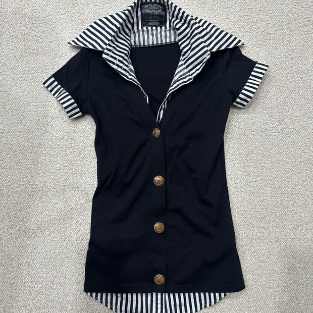 오네 갸루 로걀 펑크 반팔 셔츠