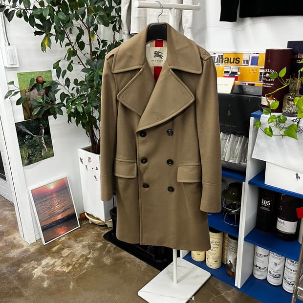 버버리 더블브레스티드 울코트 S