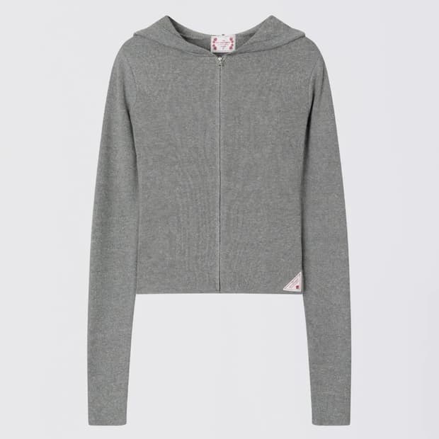 스컬프터 Silhouette Knit Zip-Up Hoodie Melan