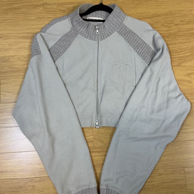 코스트퍼킬로 크롭 와플 집업 그레이컬러 XS