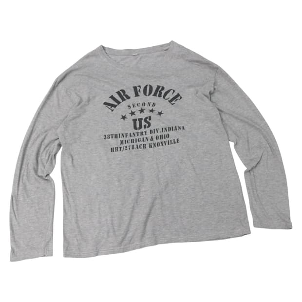 미군 공군 US AIR FORCE 빈티지 레터링 롱슬리브 티셔츠 