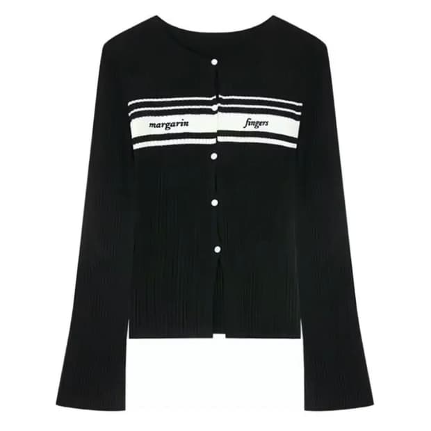 마가린핑거스 블랙 가디건 카리나