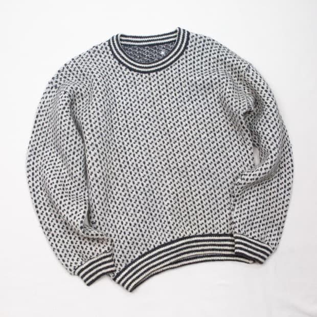 80s 엘엘빈 버드아이 니트 스웨터 [Norway Made]