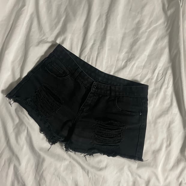 빈티지 y2k 펑크 숏츠 핫팬츠 찢청