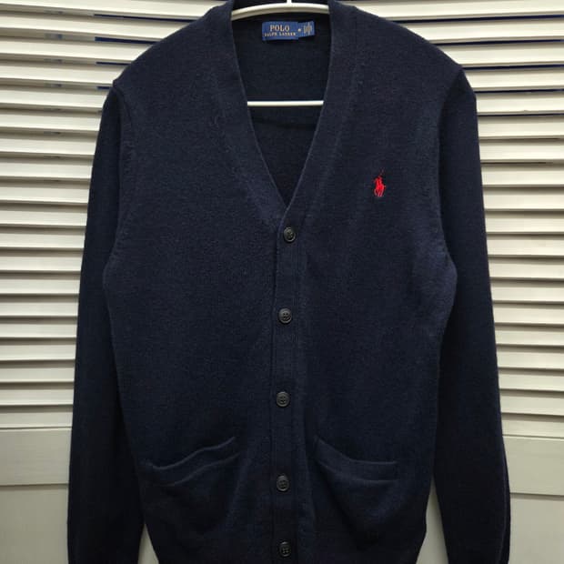 폴로 랄프로렌 네이비 울 가디건