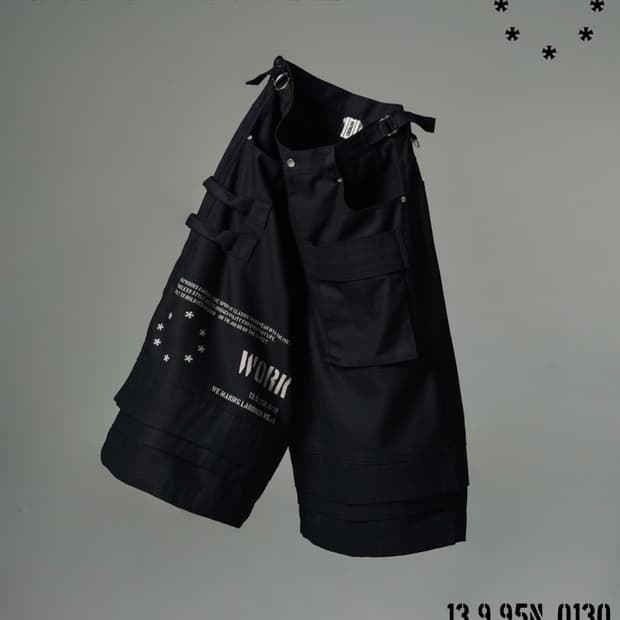 wapworks w095 엔지니어 버뮤다 팬츠 블랙