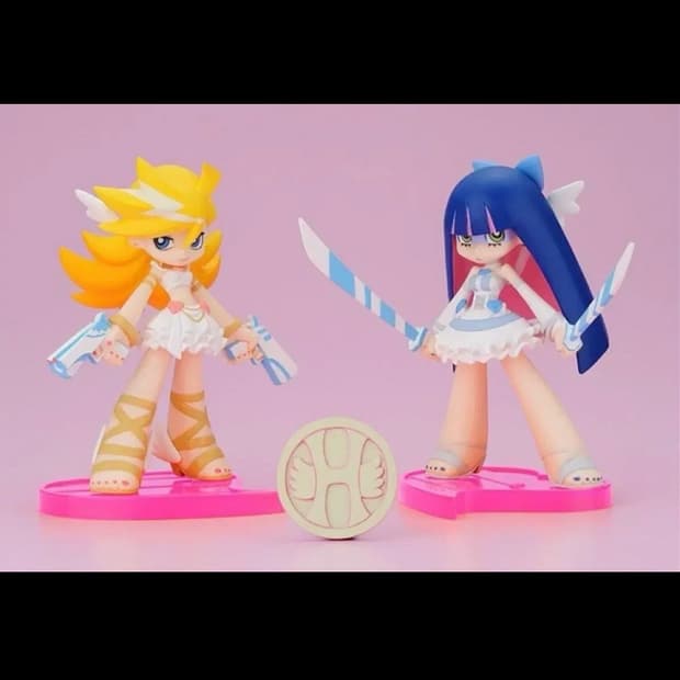 미개봉) Phat! 팬티&스타킹 팬스가 트윈팩 고전 미소녀 피규어 변신