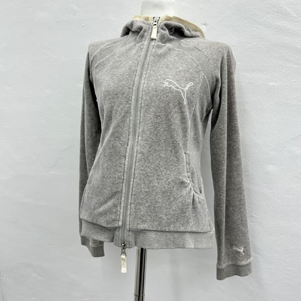 PUMA velvet 2 way hood zip 