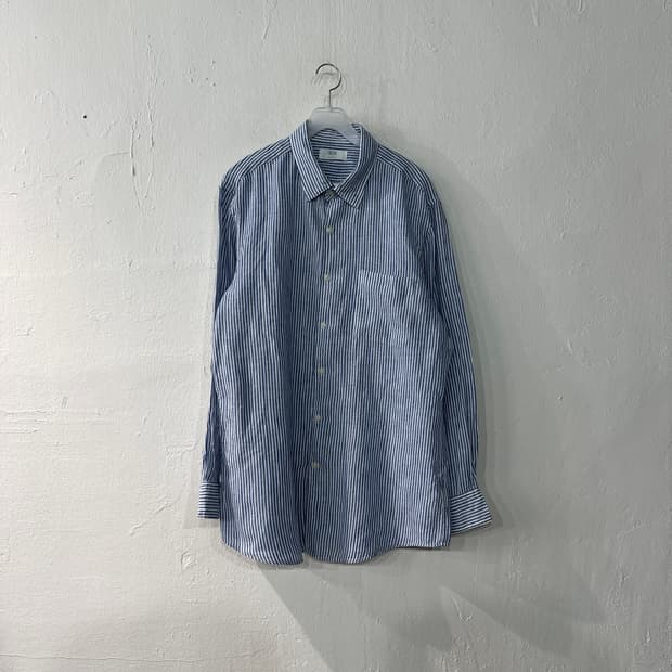 유니클로 스트라이프 린넨셔츠 XL