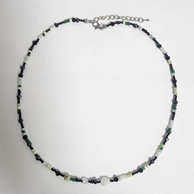 남자 검초 원석 비즈 목걸이