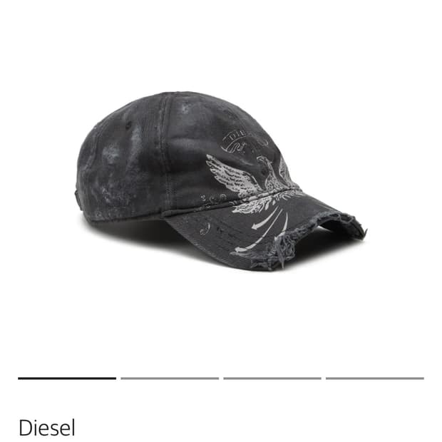 디젤 C-피닉스 디스트레스드 베이스볼 캡 블랙 