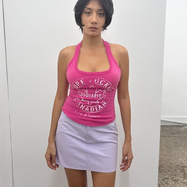디스퀘어드 2005S/S 그래픽 레이서백 탱크탑