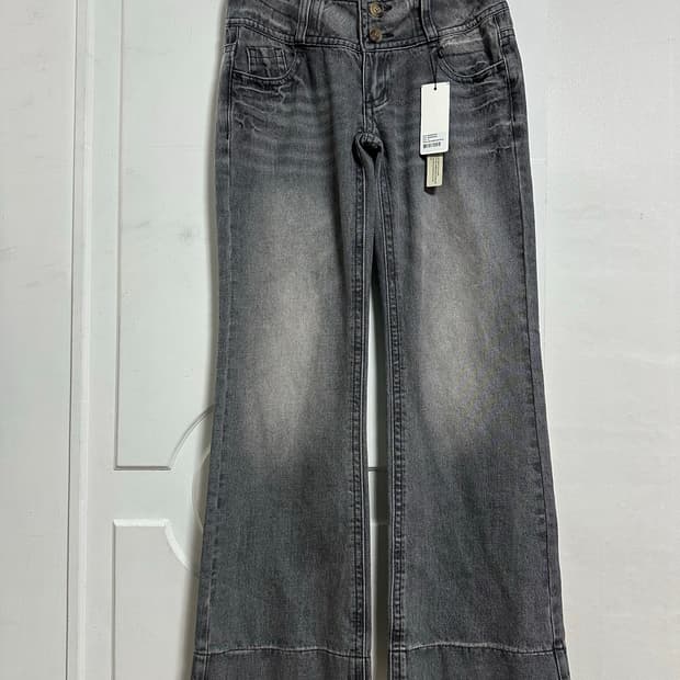 스컬프터 유니온잭 엔지니어드 데님 팬츠