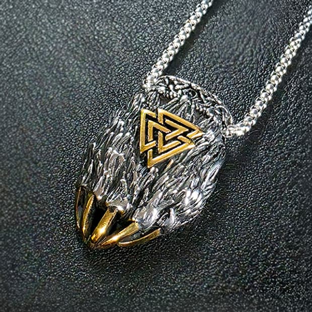 Vargr 티타늄 펜던트 빈티지 엔틱 곰 북유럽 바이킹 남자 목걸이