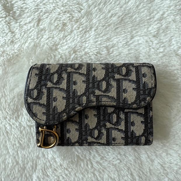 디올 오블리크 새들 카드지갑