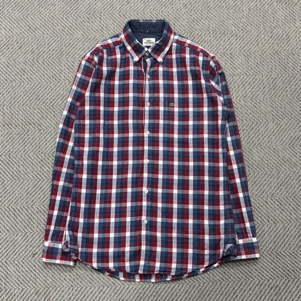 라코스테 체크 남방 셔츠 레귤러 핏v0370
