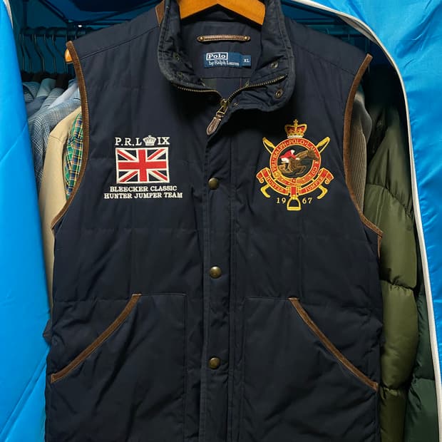 폴로 랄프로렌 잉글랜드 헌팅클럽 스웨이드 베스트자켓 XL