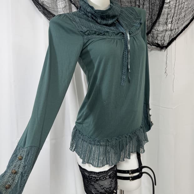 lace turtleneck