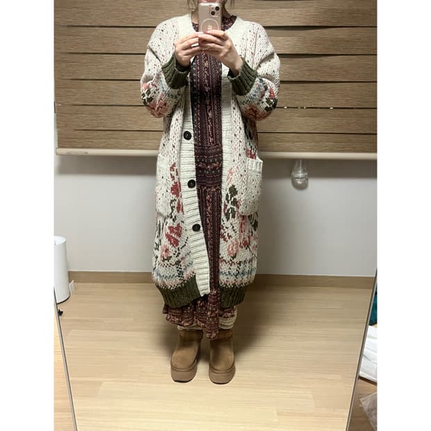 셋업 ( 원피스 가디건 목도리 )