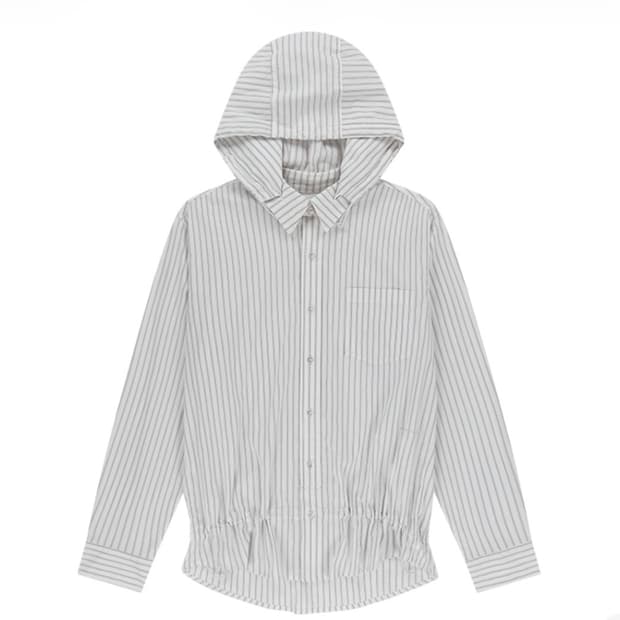 [4sizs] 산산기어 스트라이프 후드 셔츠