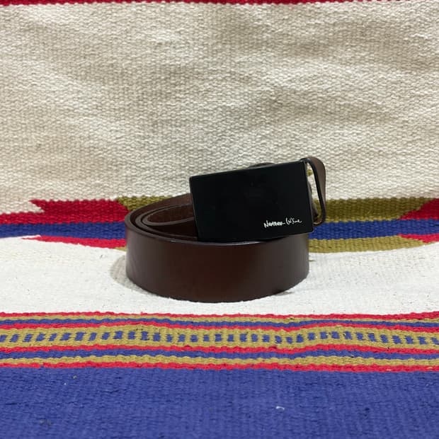 넘버나인 스퀘어 레더 벨트