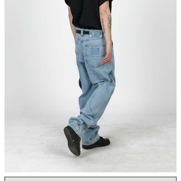 MPa CALF POCKET PANTS (STEEL BLUE)
