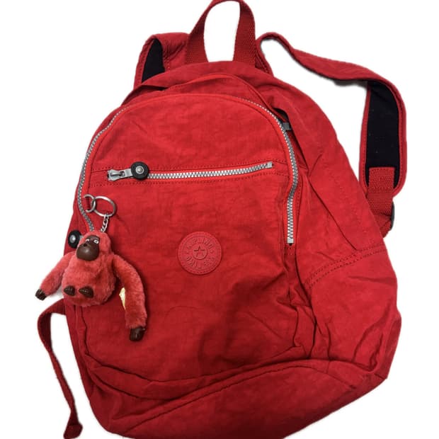 키플링 백팩 레드