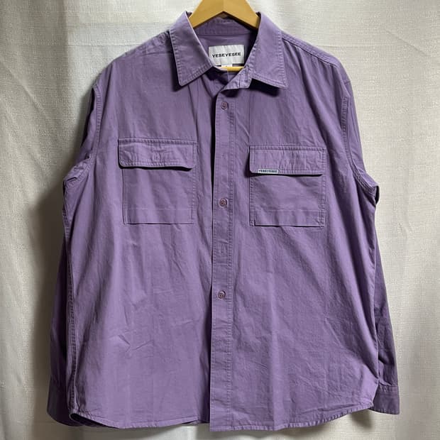 공용 예스아이씨 오버핏 카고 포켓 셔츠 남방 L