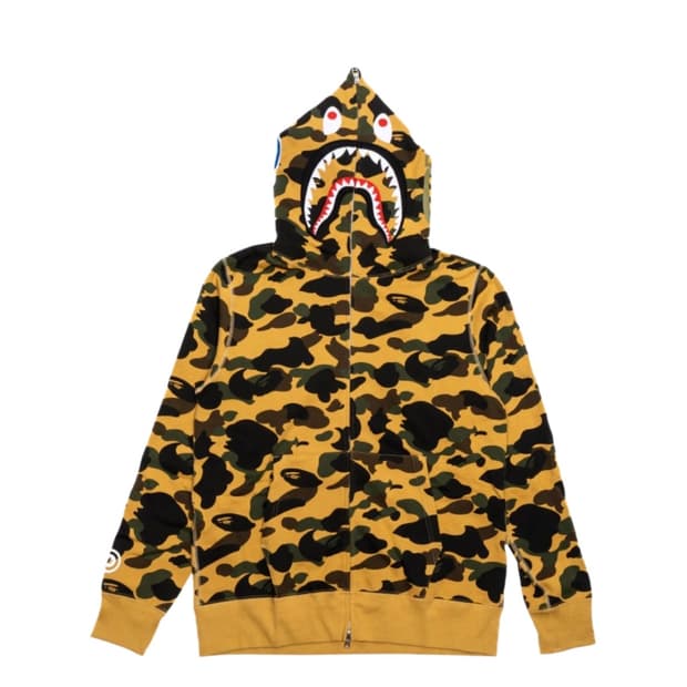 베이프 퍼스트 카모 샤크 후드집업 황계