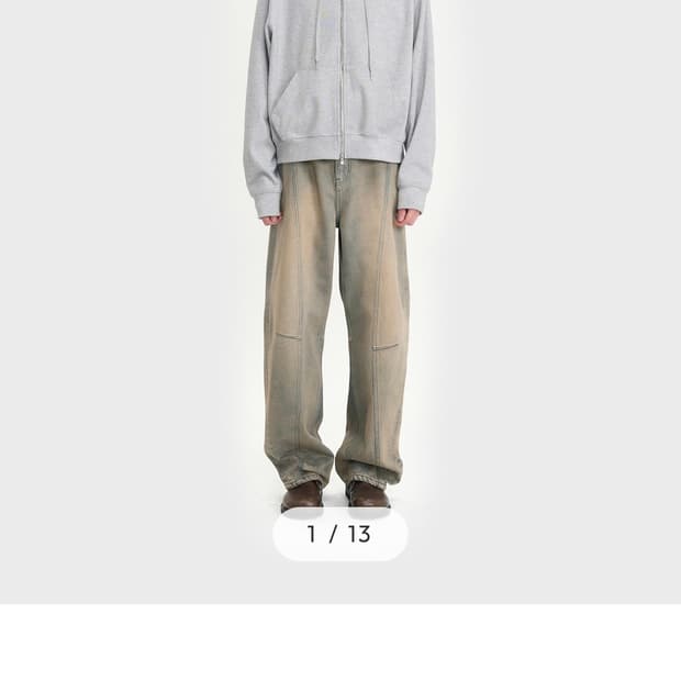 벨리에 크롭 후디 집업 - 그레이 05 105