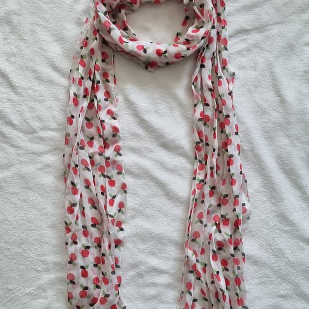 빈티지 모리걸 하구미 사과 머플러