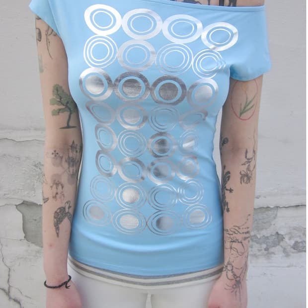 아람하우스 Metallic Sleeveless sky blue