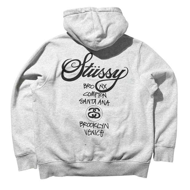 스투시 월드투어 후드 애쉬헤더