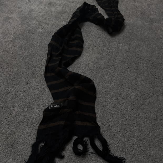 Vintage v-kei punk mood stripe scarf