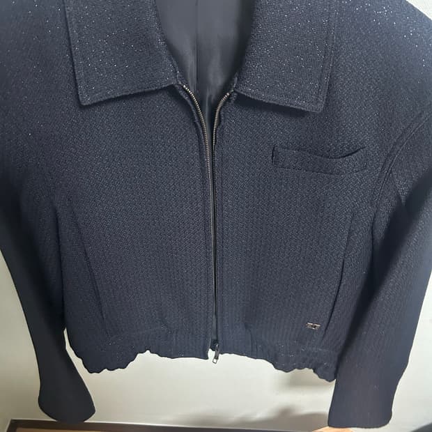 엘무드 트위드 블루종 44