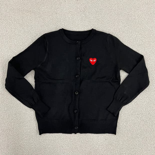 실측확인 하트패치 긴팔 가디건 0203M1