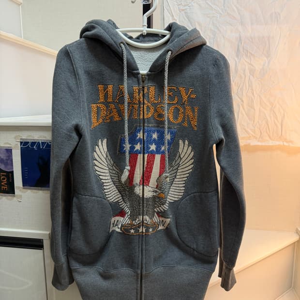 할리데이비슨 큐빅 디테일 후드집업