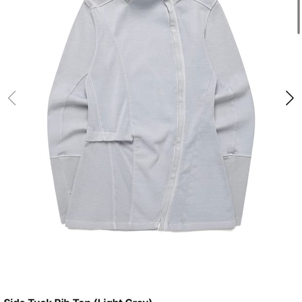 SYMM Side Tuck Rip Top(Light Grey) size2