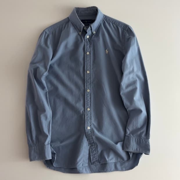 폴로 랄프로렌 여성 워싱블루 솔리드 셔츠 M