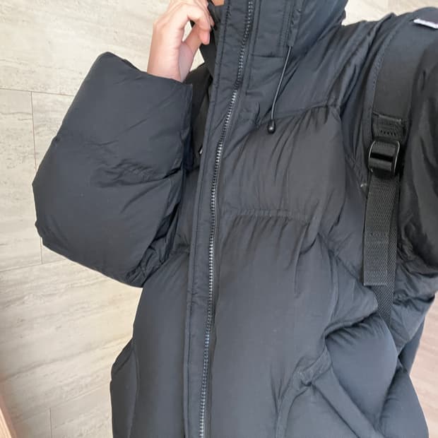 크리틱 웜홀 후드 푸퍼 자켓 패딩 블랙