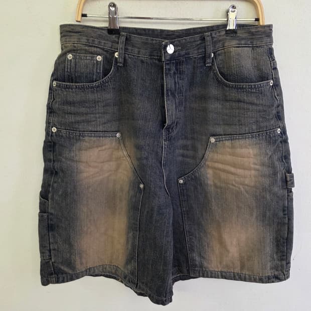 새거))OY 오픈야드 빈티지 워싱 데님 버뮤다 반바지