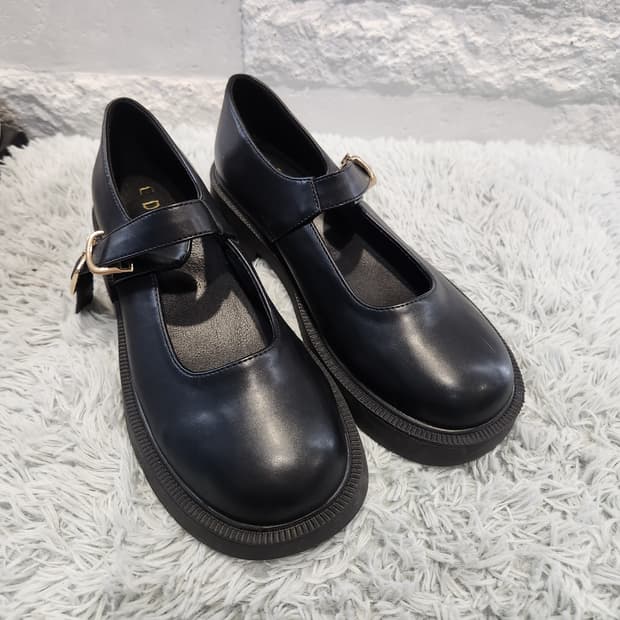 볼드 플랫폼 메리제인 블랙 🖤 스트릿 무드
245