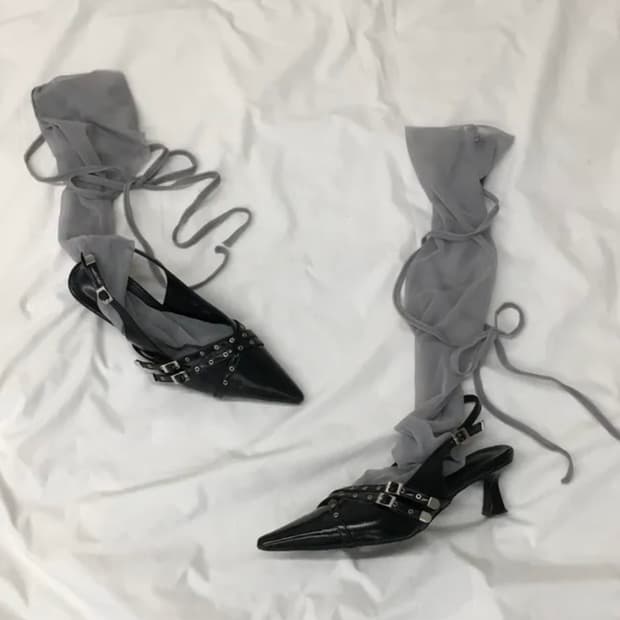 스텔레토 슬링백 구두 245