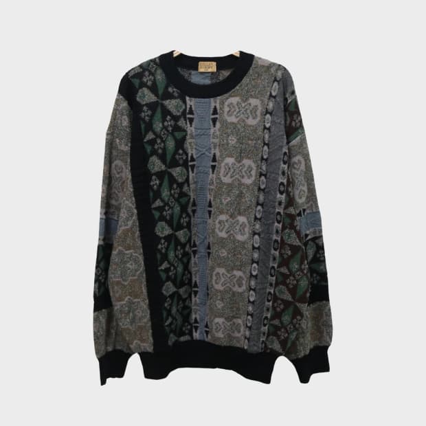 GILLIAN EUROPE 패턴 울 혼방 니트 62393