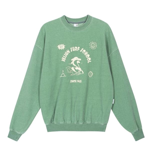 [새상품] 기준 서프 스쿨 풀오버 스웻셔츠 맨투맨 / 초록 / S